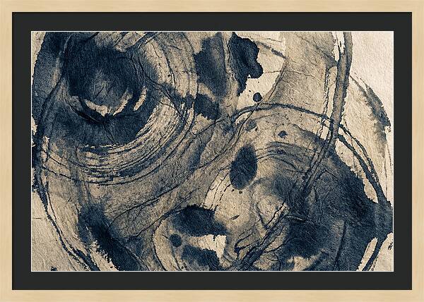 Deep Indigo Monoprint Texture