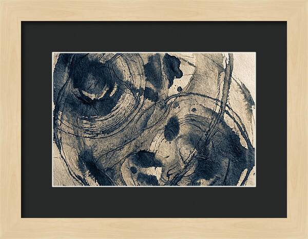 Deep Indigo Monoprint Texture