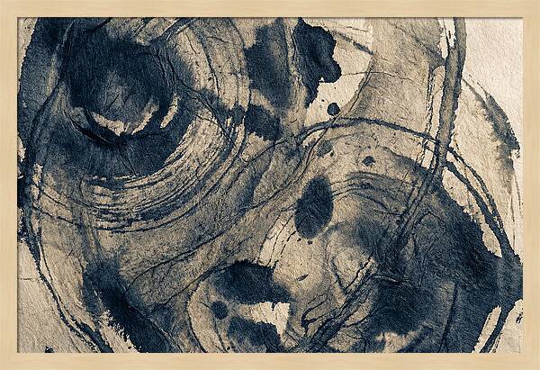 Deep Indigo Monoprint Texture