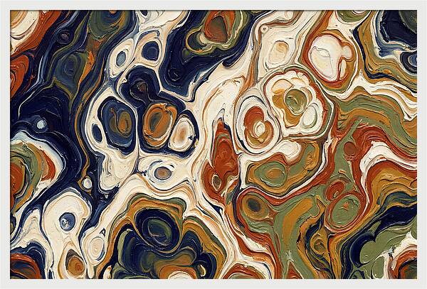 Deep Ocean Blue Swirls
