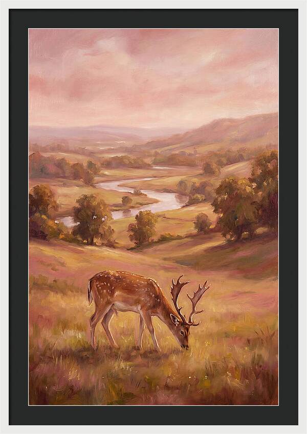 Deer In Serene Landscape
