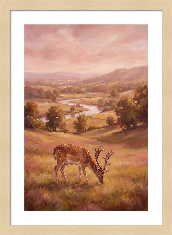 Deer In Serene Landscape