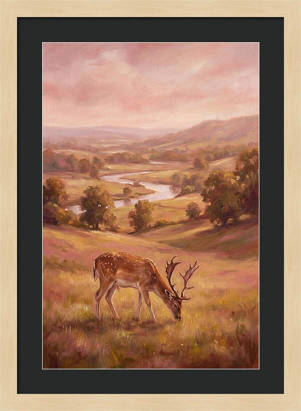 Deer In Serene Landscape