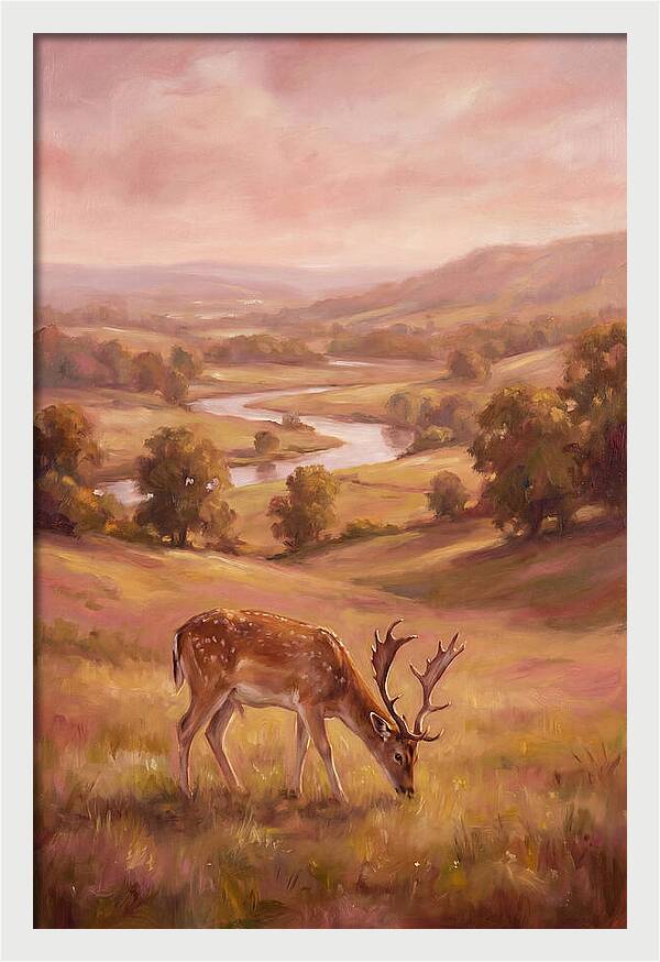 Deer In Serene Landscape
