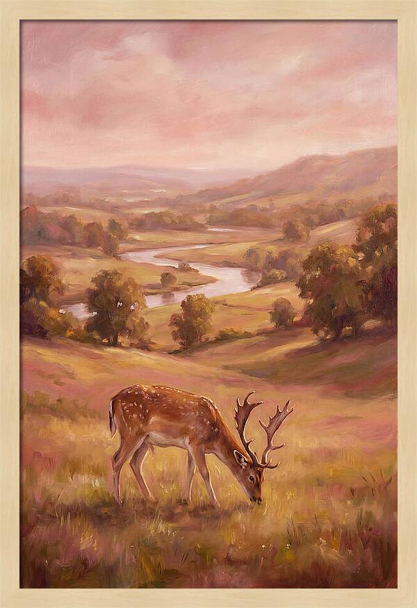Deer In Serene Landscape