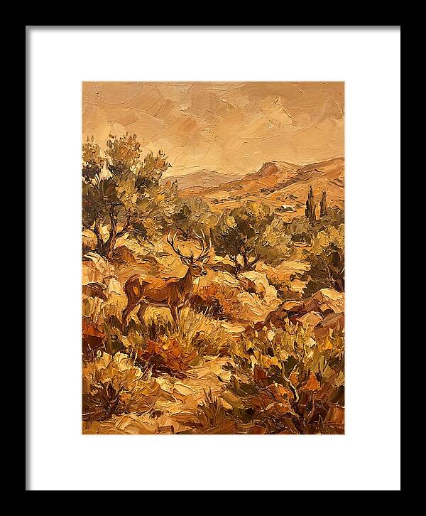 Deer In The Mediterranean Landscape