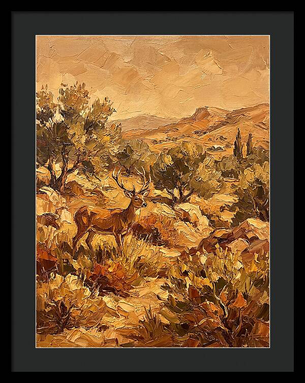 Deer In The Mediterranean Landscape