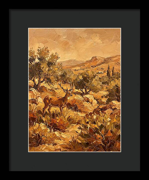 Deer In The Mediterranean Landscape