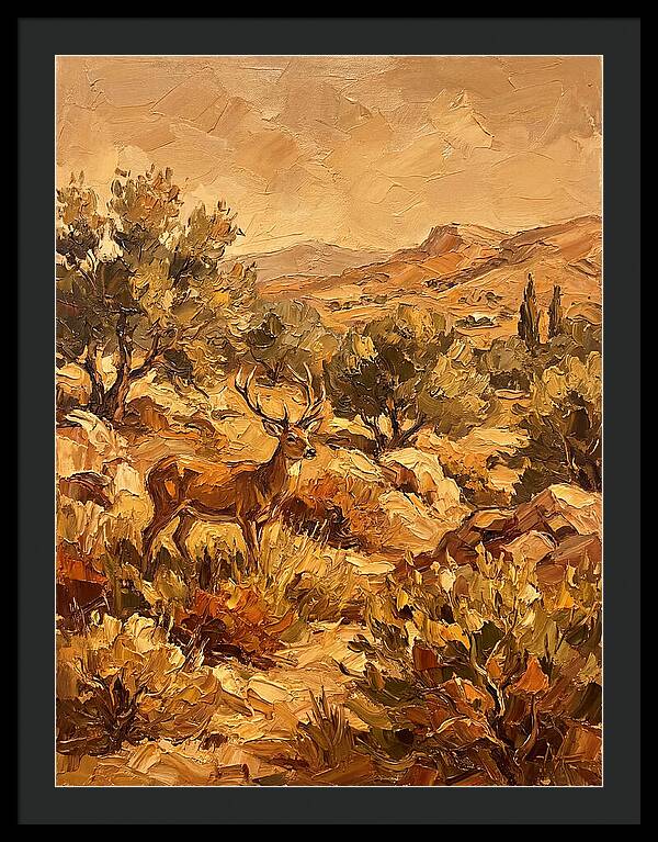 Deer In The Mediterranean Landscape