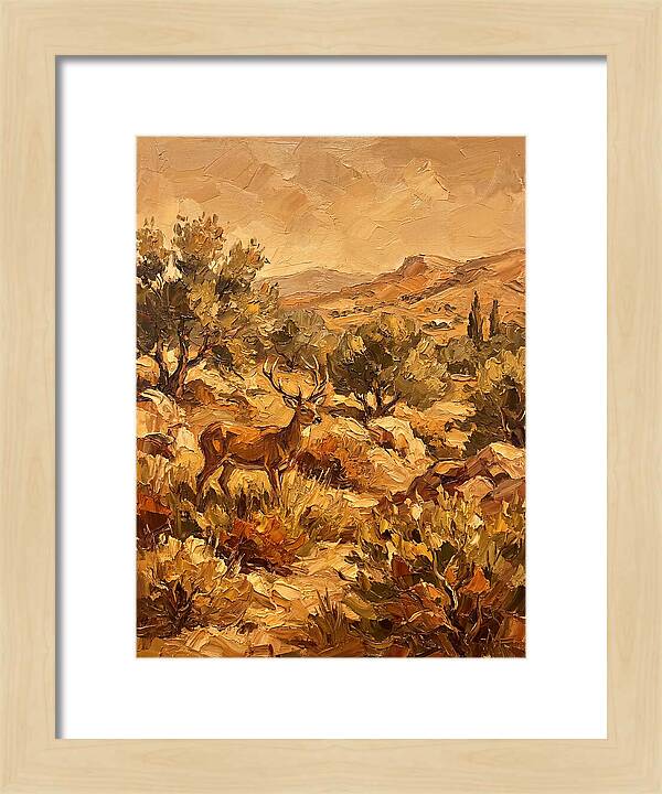 Deer In The Mediterranean Landscape