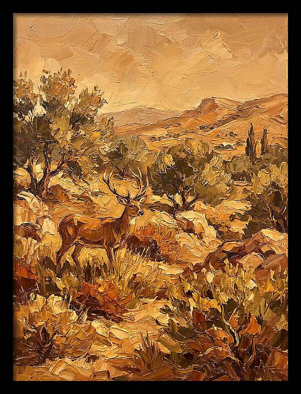 Deer In The Mediterranean Landscape