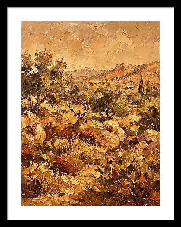 Deer In The Mediterranean Landscape