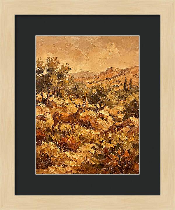 Deer In The Mediterranean Landscape