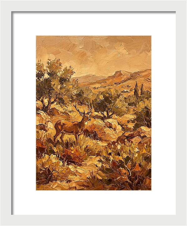 Deer In The Mediterranean Landscape