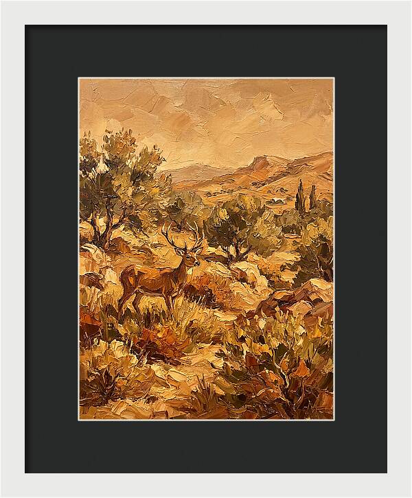 Deer In The Mediterranean Landscape