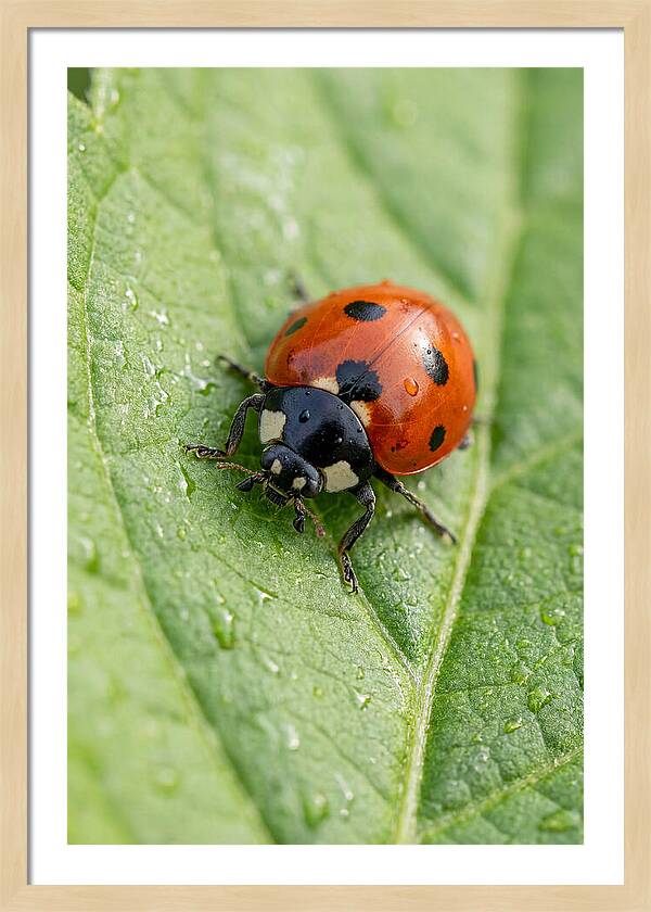Delicate Ladybug Among Greenery