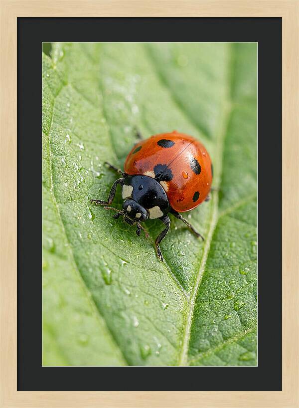 Delicate Ladybug Among Greenery