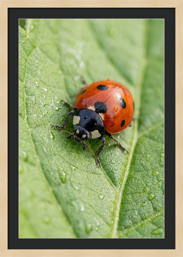 Delicate Ladybug Among Greenery