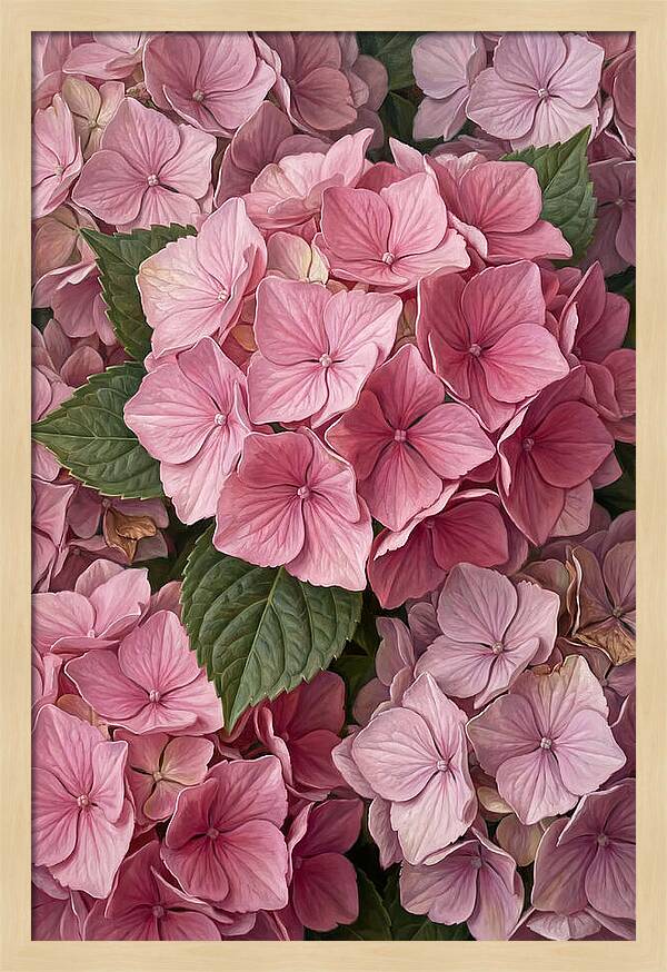 Delicate Pink Hydrangea Blossoms