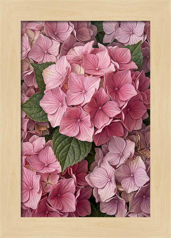 Delicate Pink Hydrangea Blossoms