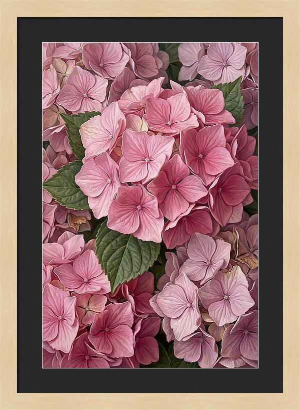 Delicate Pink Hydrangea Blossoms