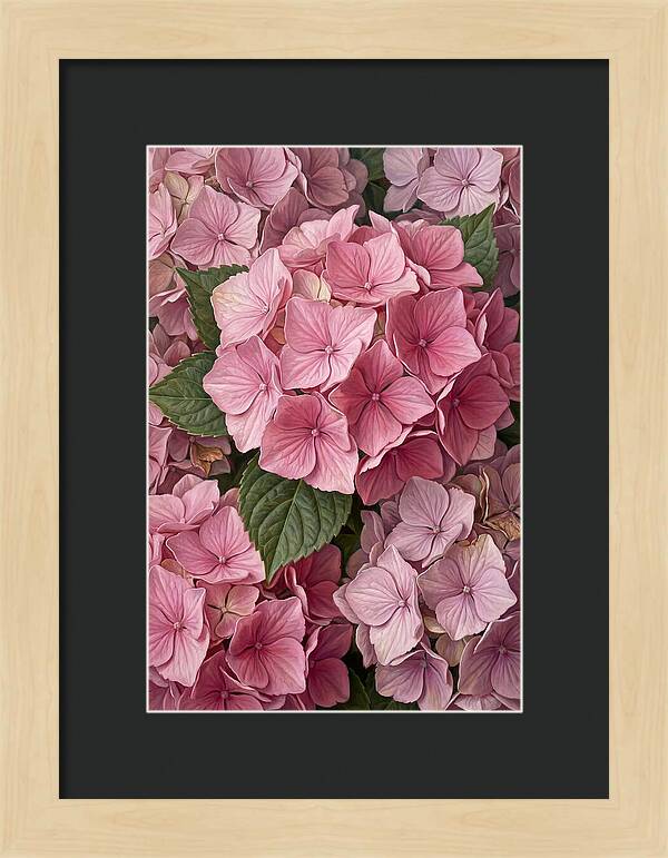 Delicate Pink Hydrangea Blossoms