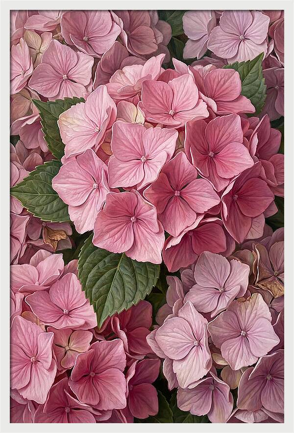 Delicate Pink Hydrangea Blossoms
