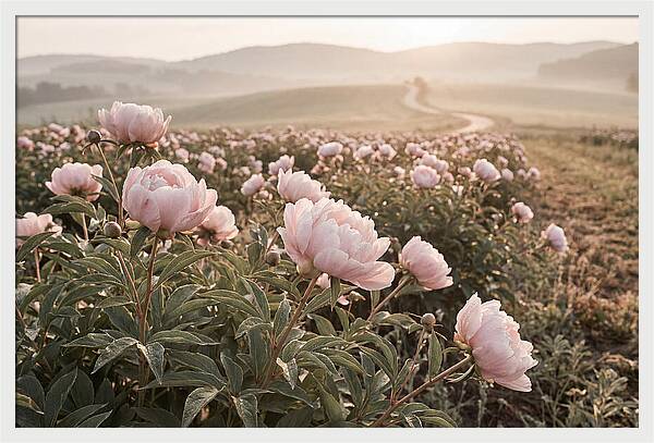 Delicate Pink Peony Blooms