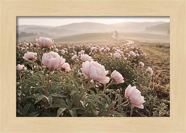Delicate Pink Peony Blooms