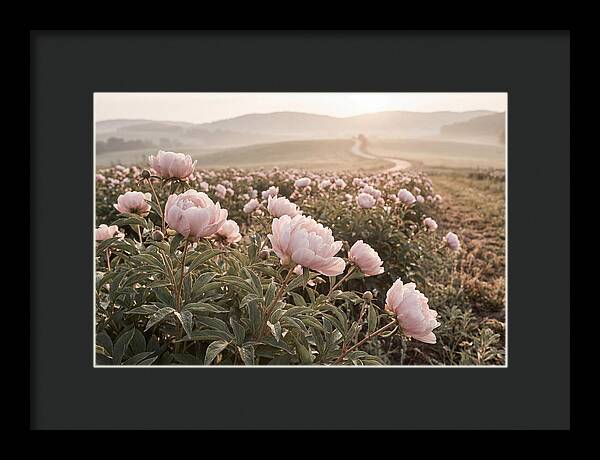Delicate Pink Peony Blooms