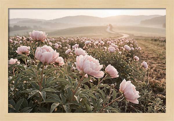 Delicate Pink Peony Blooms