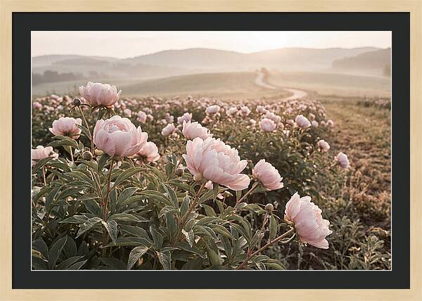 Delicate Pink Peony Blooms