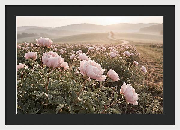 Delicate Pink Peony Blooms