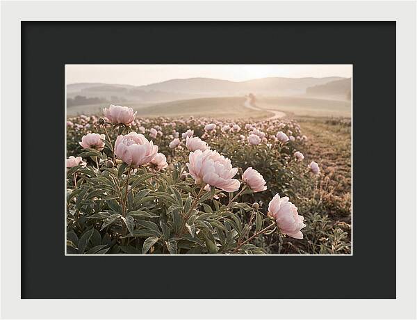Delicate Pink Peony Blooms