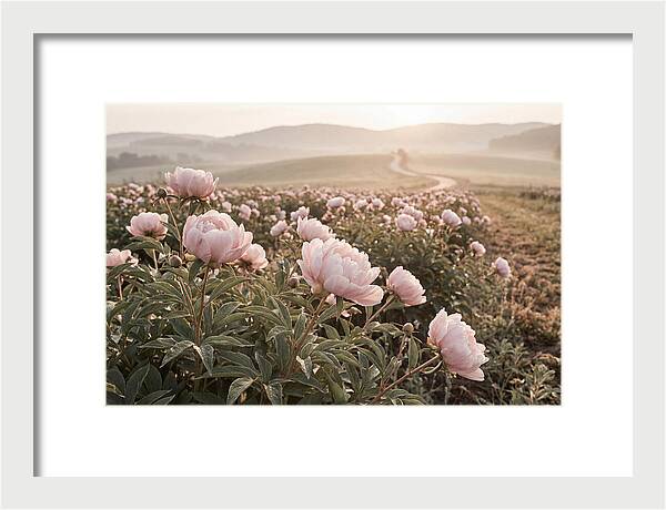 Delicate Pink Peony Blooms