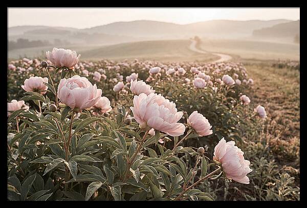 Delicate Pink Peony Blooms