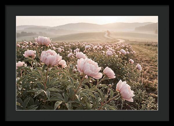 Delicate Pink Peony Blooms
