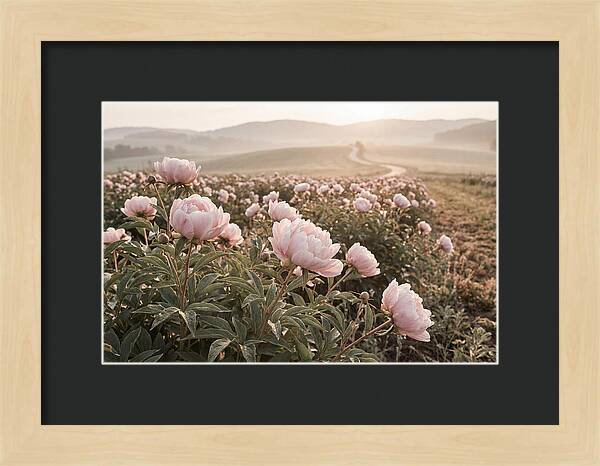 Delicate Pink Peony Blooms