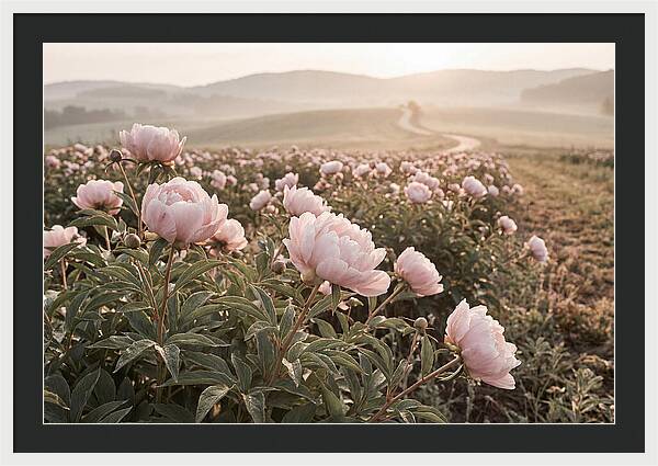 Delicate Pink Peony Blooms