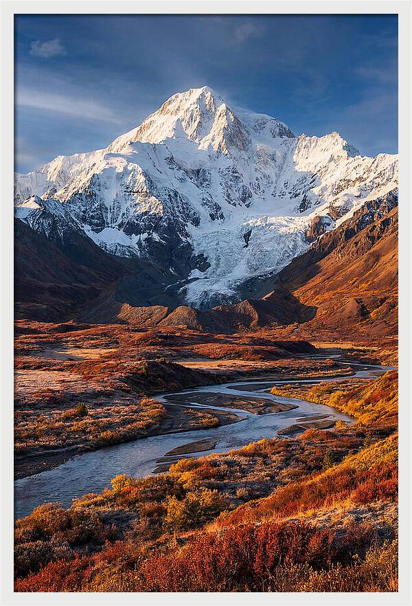 Denali Rising Above Tundra