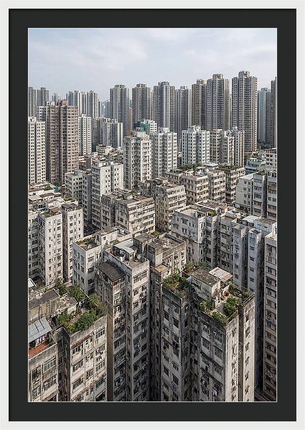 Dense Urban Landscape Of Kowloon
