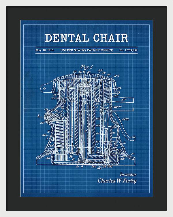 Dental Chair Blueprint Patent Us1233859a