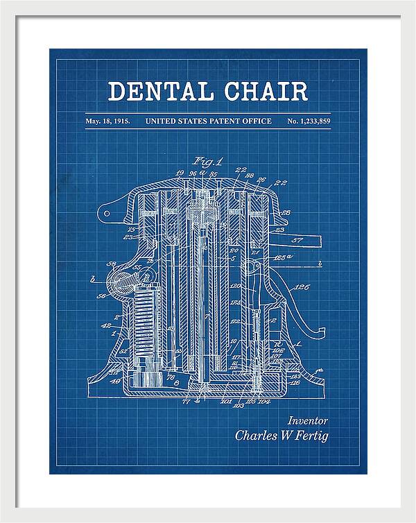 Dental Chair Blueprint Patent Us1233859a