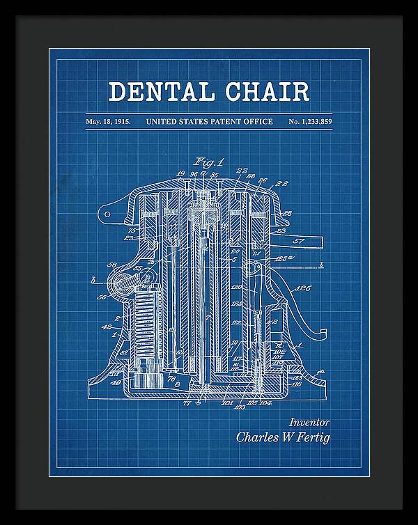 Dental Chair Blueprint Patent Us1233859a
