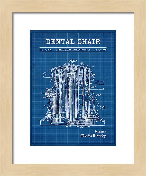 Dental Chair Blueprint Patent Us1233859a