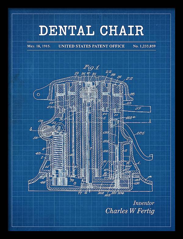 Dental Chair Blueprint Patent Us1233859a