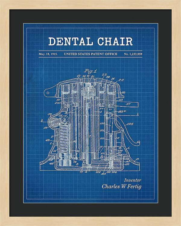 Dental Chair Blueprint Patent Us1233859a