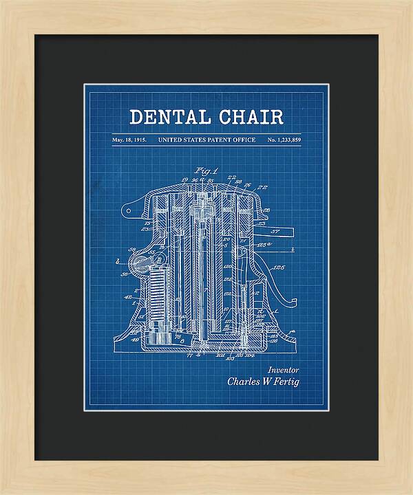 Dental Chair Blueprint Patent Us1233859a
