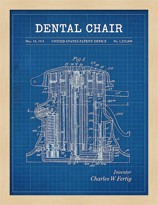 Dental Chair Blueprint Patent Us1233859a