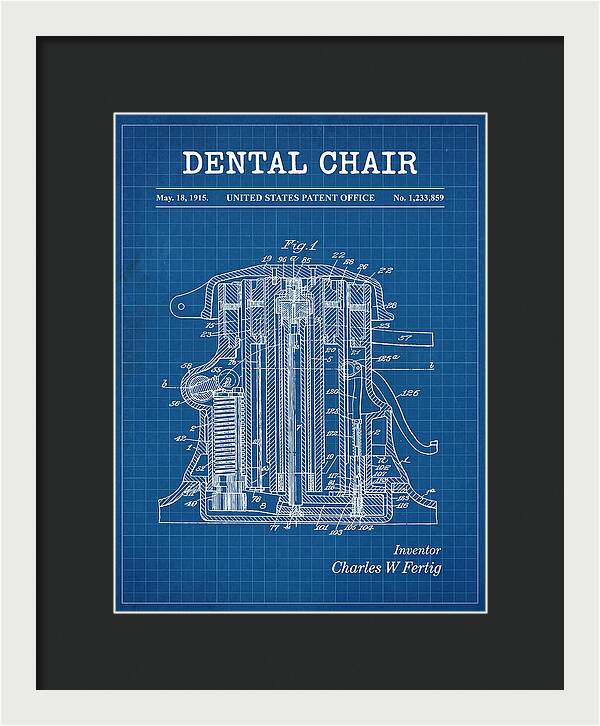 Dental Chair Blueprint Patent Us1233859a